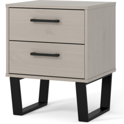 Core Products Texas 2 Drawer Grey Waxed Pine Bedside Cabinet - Wilko - thumbnail 3