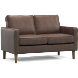 Bexhill 4 Seater Brown Faux Leather Sofa Suite - Wilko - thumbnail 4
