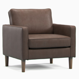 Bexhill 4 Seater Brown Faux Leather Sofa Suite - Wilko - thumbnail 5