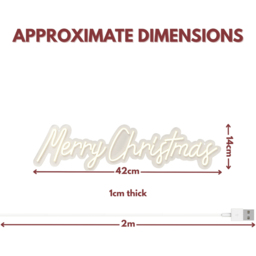 Marco Paul Warm White LED Merry Christmas Neon Rope Light 42 x 14cm - Size: 20 x 20 x 10cm - Multicoloured - Wilko - thumbnail 7
