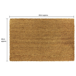 JVL Manor Plain Latex Coir Door Mat 40 x 60cm 2 Pack - Brown - JVL Homewares - Wilko - thumbnail 7