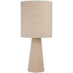 Lighting Collection Boucle White Table Lamp - Size: 38 x 27 x 26cm - Wilko