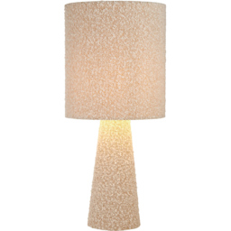 Lighting Collection Boucle White Table Lamp - Size: 38 x 27 x 26cm - Wilko - thumbnail 4