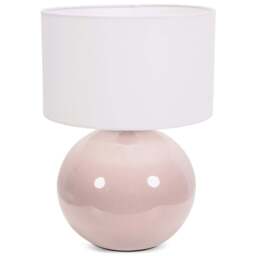 ValueLights Bosco Natural Stone White Fabric Shade Ceramic LED Table Lamp - Size: 35 x 25 x 25cm - Cream - Wilko