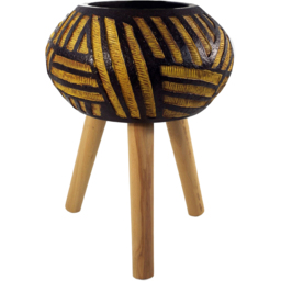 Botanik Bali Oval Planter 45 x 34cm - Size: 45 x 34 x 34cm - Brown - Wilko