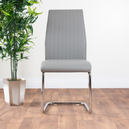 Furniturebox Copeland Fontana Marble Effect 2 Seater Dining Set White Grey and Chrome - Wilko - thumbnail 5