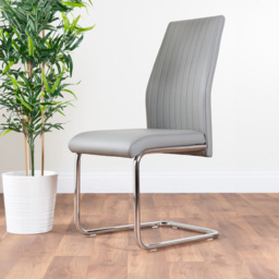 Furniturebox Copeland Fontana Marble Effect 2 Seater Dining Set White Grey and Chrome - Wilko - thumbnail 4
