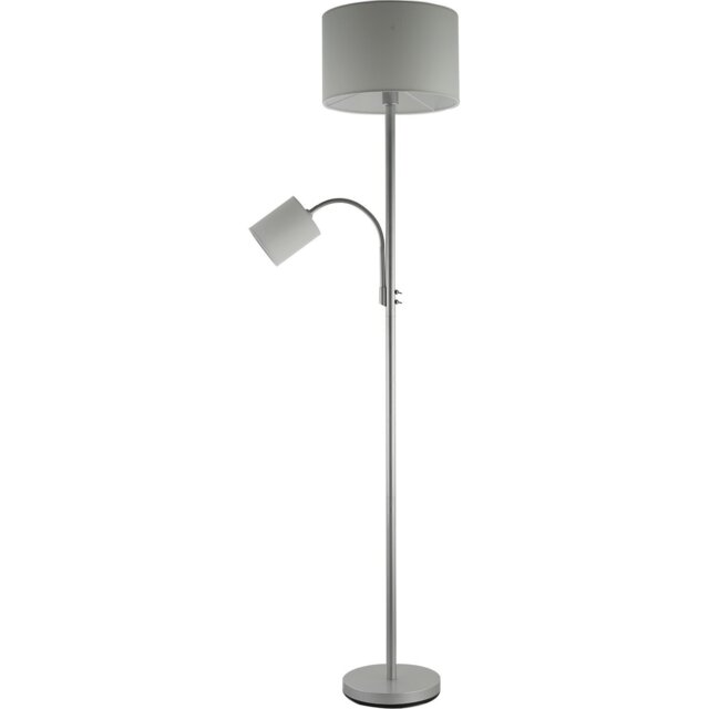 Serena 2 Light Floor Lamp - Grey - Wilko - image 1