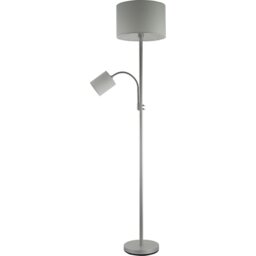 Serena 2 Light Floor Lamp - Grey - Wilko
