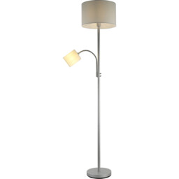 Serena 2 Light Floor Lamp - Grey - Wilko - thumbnail 3