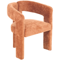 Living and Home Orange Chenille Upholstered Accent Chair - Size: Single - Wilko - thumbnail 3