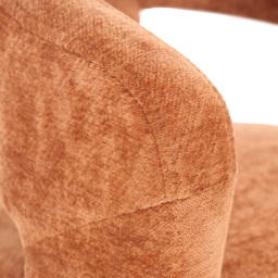 Living and Home Orange Chenille Upholstered Accent Chair - Size: Single - Wilko - thumbnail 7