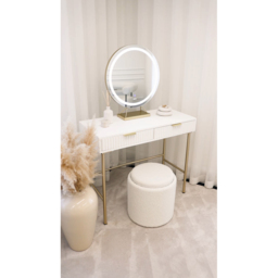 CARME Home Maya White 2 Drawer Dressing Table - Size: 30 x 51 x 108cm - Wilko - thumbnail 7