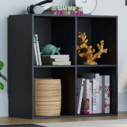 VIDA DESIGNS Durham 2 x 2 Black Cube Storage Unit - Size: H 64.5 x W 65 x D 29cm - Wilko