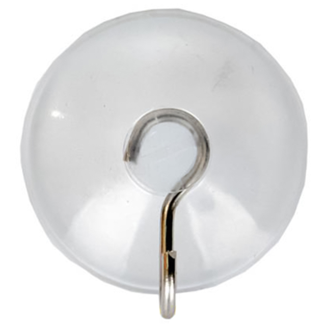 Shatchi Suction Cups with Metal Hooks 3.3cm 12 Pack - Size: 35 x 2.2 x 2.5cm - Clear - Wilko - image 1