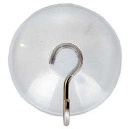 Shatchi Suction Cups with Metal Hooks 3.3cm 12 Pack - Size: 35 x 2.2 x 2.5cm - Clear - Wilko - thumbnail 1
