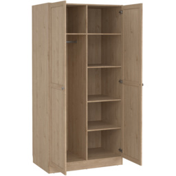 Furniture To Go Brande Double Door Brown Wardrobe - Size: 2 Door - Wilko - thumbnail 5