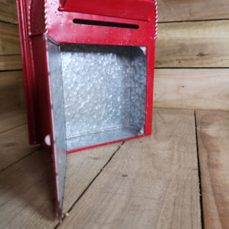 Samuel Alexander Red and White Santa Metal Post Box Christmas Decoration - Size: 39 x 27 x 10cm - Wilko - thumbnail 7
