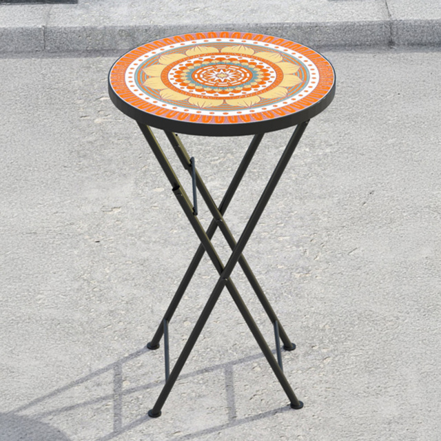 Outsunny Orange Mosaic Garden Coffee Table - Size: 55 x 35.5 x 35.5cm - Wilko - image 1