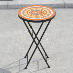 Outsunny Orange Mosaic Garden Coffee Table - Size: 55 x 35.5 x 35.5cm - Wilko