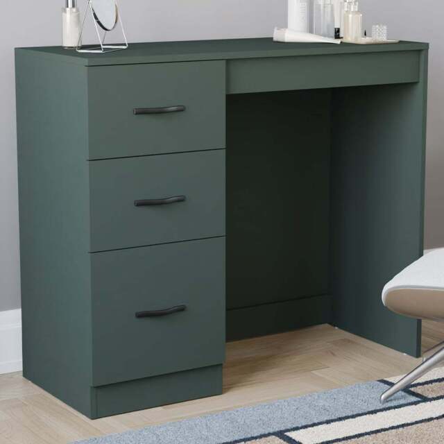 Vida Designs Riano 3 Drawer Jasper Green Dressing Table - Size: 79 x 93 x 38cm - Wilko - image 1