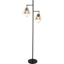 Parker Floor Lamp - Black and Gold - Wilko - thumbnail 6