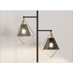 Parker Floor Lamp - Black and Gold - Wilko - thumbnail 5