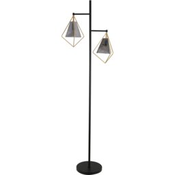 Parker Floor Lamp - Black and Gold - Wilko - thumbnail 1
