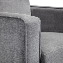 Julian Bowen Hayward Grey Chenille Chair - Size: Single - Wilko - thumbnail 5