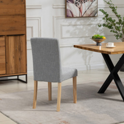 Artemis Home Maiolo Set of 2 Grey Fabric Dining Chair - Wilko - thumbnail 7
