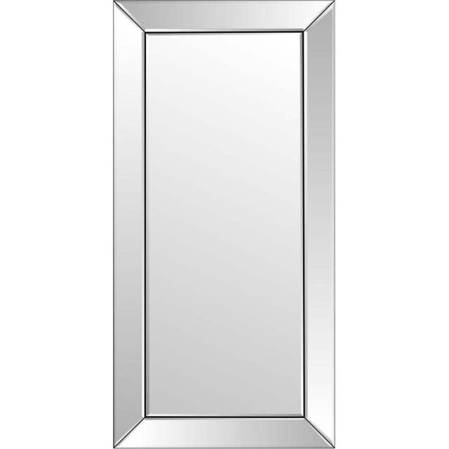 Horsley Modern All Glass Full Length Mirror 174 x 84cm - Black - MirrorOutlet - Wilko - image 1