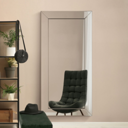 Horsley Modern All Glass Full Length Mirror 174 x 84cm - Black - MirrorOutlet - Wilko - thumbnail 3