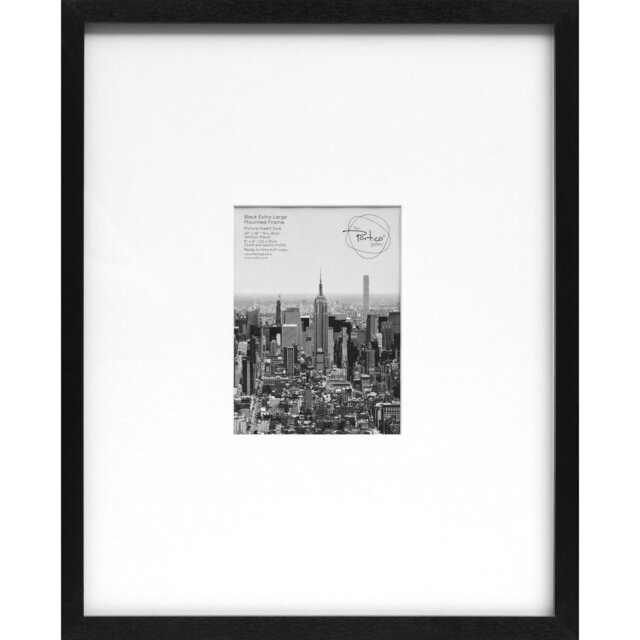 Black Extra Large Mount Photo Frame - Black/8 x 6 inch - Size: A5 - Wilko - image 1