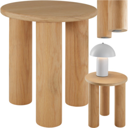 tectake Sisi Round Wooden Side Table - Size: 45.5 x 40 x 40cm - Brown - Wilko - thumbnail 3