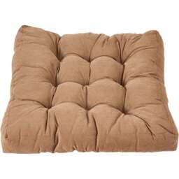 Living and Home Light Coffee Soft Corduroy Chair Cushion 55 x 55cm - Size: 5 x 55 x 55cm - Wilko - thumbnail 1