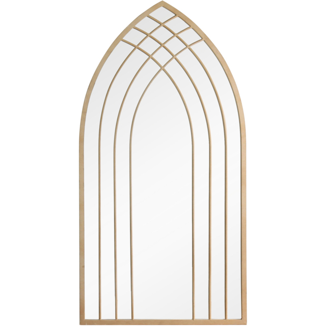 Charles Bentley Lisbon Cream Sand Effect Arched Wall Mirror - Size: 2.8 x 125 x 65cm - Wilko - image 1