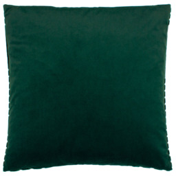 Paoletti Evoke Emerald Cut Velvet Cushion - Size: 45 x 45 cm - Green - Wilko - thumbnail 4