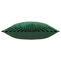 Paoletti Evoke Emerald Cut Velvet Cushion - Size: 45 x 45 cm - Green - Wilko - thumbnail 5