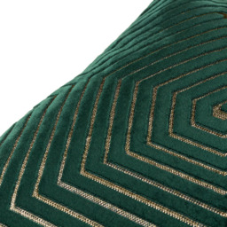 Paoletti Evoke Emerald Cut Velvet Cushion - Size: 45 x 45 cm - Green - Wilko - thumbnail 6