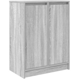 vidaXL 2 Door Grey Sonoma Wooden Sideboard - Size: 76 x 57 x 34cm - Wilko - thumbnail 3
