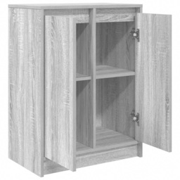 vidaXL 2 Door Grey Sonoma Wooden Sideboard - Size: 76 x 57 x 34cm - Wilko - thumbnail 5