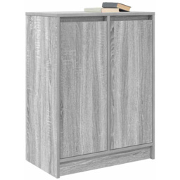 vidaXL 2 Door Grey Sonoma Wooden Sideboard - Size: 76 x 57 x 34cm - Wilko - thumbnail 4