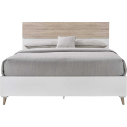 LPD Furniture Stockholm 4.6 Double Oak and White Bed Frame - LPD Home - Wilko - thumbnail 3