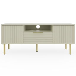 GFW Nervata Cream TV Unit - Size: 49 x 119.5 x 39cm - Wilko - thumbnail 4