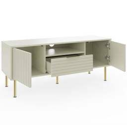 GFW Nervata Cream TV Unit - Size: 49 x 119.5 x 39cm - Wilko - thumbnail 5