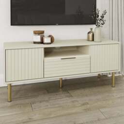 GFW Nervata Cream TV Unit - Size: 49 x 119.5 x 39cm - Wilko