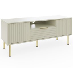 GFW Nervata Cream TV Unit - Size: 49 x 119.5 x 39cm - Wilko - thumbnail 3