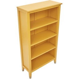 Palazzi 4 Shelves Mustard Bookcase - Size: 4 Shelf - Yellow - Wilko - thumbnail 5