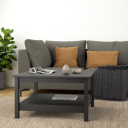 Florence Madrid Matt Black Coffee Table - Size: 81 x 81 x 45cm - Wilko - thumbnail 7