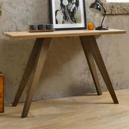 Bentley Designs Cadell Aged Oak Console Table - Size: 77 x 126 x 40cm - Brown - Wilko